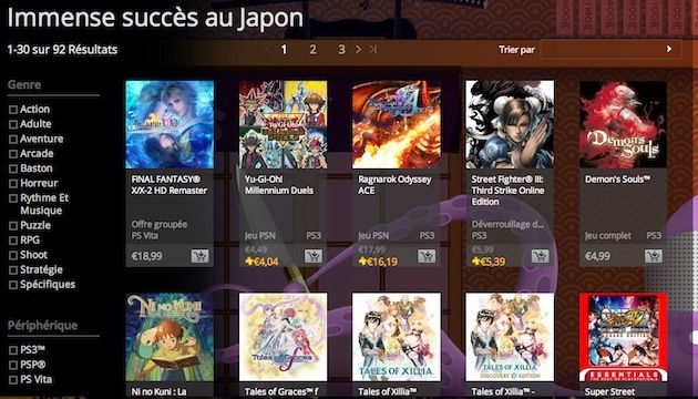 Soldes ete 2014 Sony Jeux Japon