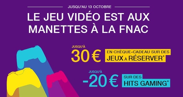 Bon plan fnac gaming bons d'achats cheques cadeaux