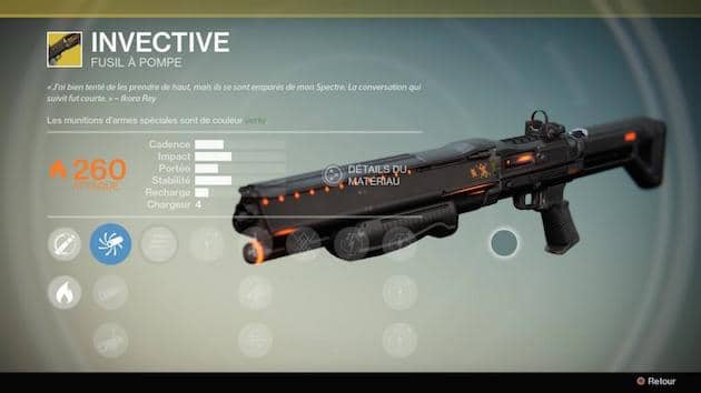 Guide Destiny contrat armes exotiques Invective