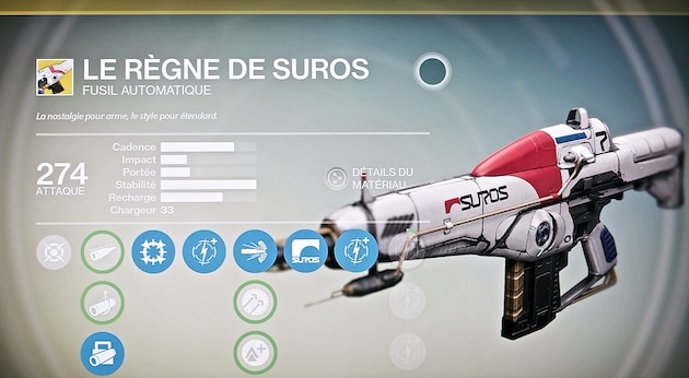 Destiny arme exotique Suros