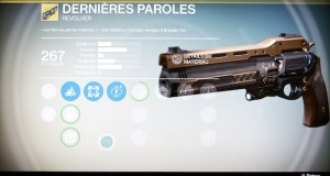 Destiny arme exotique dernieres paroles