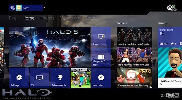 Xbox One Mise a jour fevrier 2015