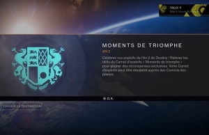 Destiny Comment avoir Triomphes Annee 2