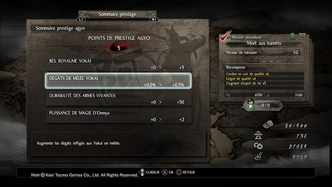 Nioh Astuce Guide debutant