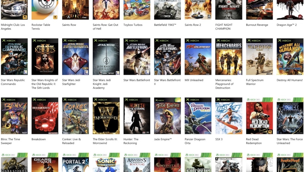 Xbox One Retro Compatibilite Meilleurs Jeux