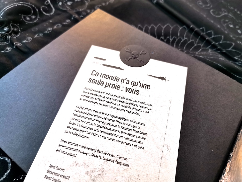 Unboxing Press Kit Days Gone