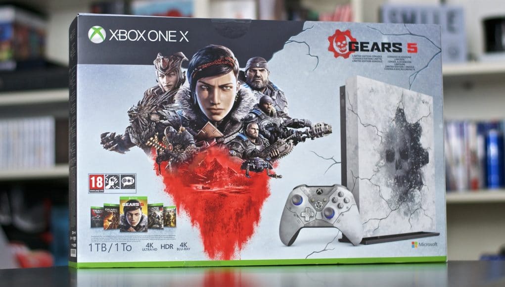 Unboxing Console Xbox One X gears 5 collector