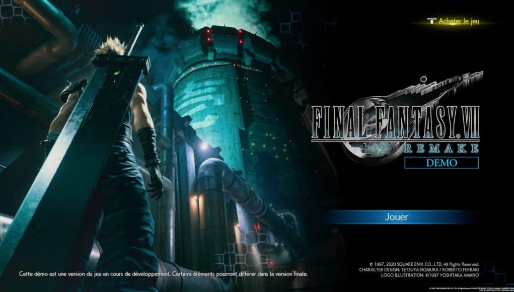 Avis Final Fantasy 7 Remake Demo